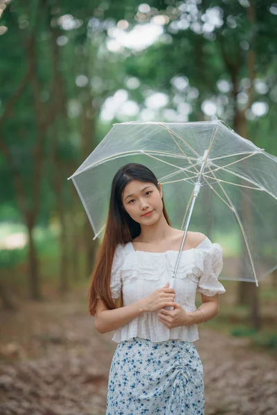 stock image portrait of romantic girl in the woods