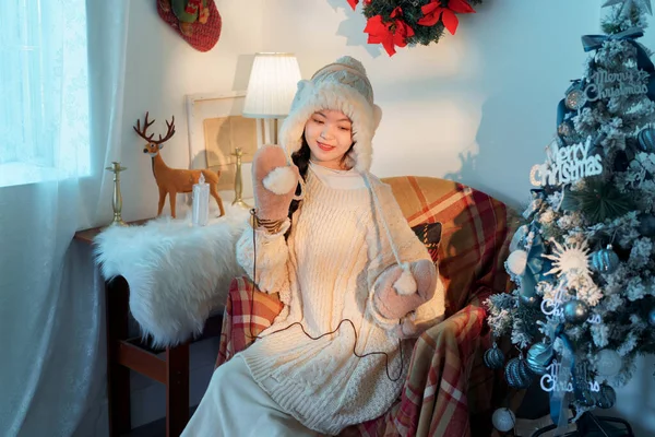 Les Filles Asiatiques Noël — Photo