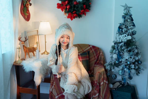 Les Filles Asiatiques Noël — Photo