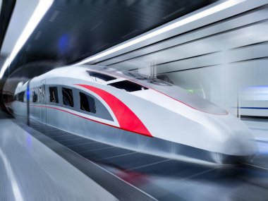 Modern hızlı yolcu tren demiryolu İstasyonu