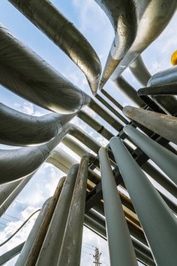 Çelik hafif boru hattının petrol rafinerisi detay