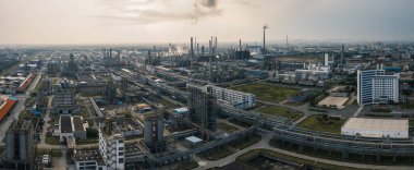 Petrokimya tesisi endüstriyel arka plan