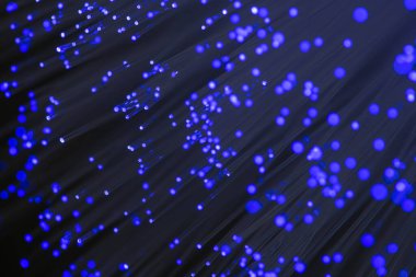 Optik fiber siyah bir arkaplanda izole edilir