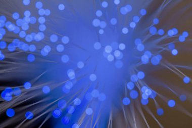 Optik fiber siyah bir arkaplanda izole edilir