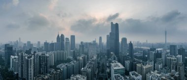 Çin Guangzhou 'daki şehir manzarası