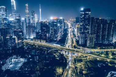 Çin Guangzhou 'daki şehir manzarası