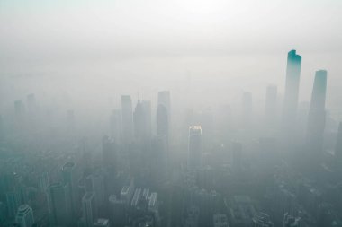 Çin Guangzhou 'daki şehir manzarası