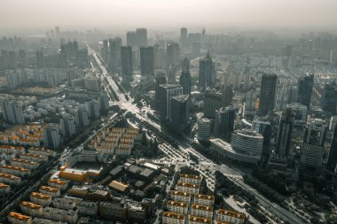 Şehir silüeti Şangay, Çin 'de.