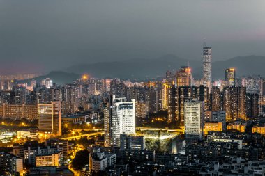 Shenzhen şehrindeki şehir manzarası