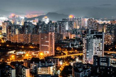 Shenzhen şehrindeki şehir manzarası