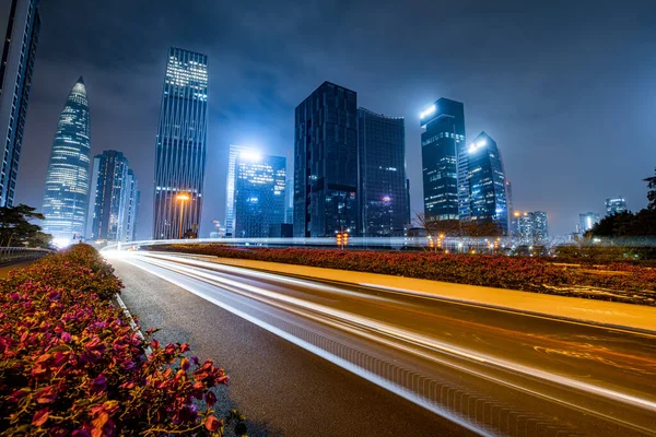 Shenzhen Şehrinde Şehir Trafiği — Stok fotoğraf