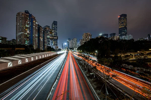 stock image urban traffic at shenzhen city