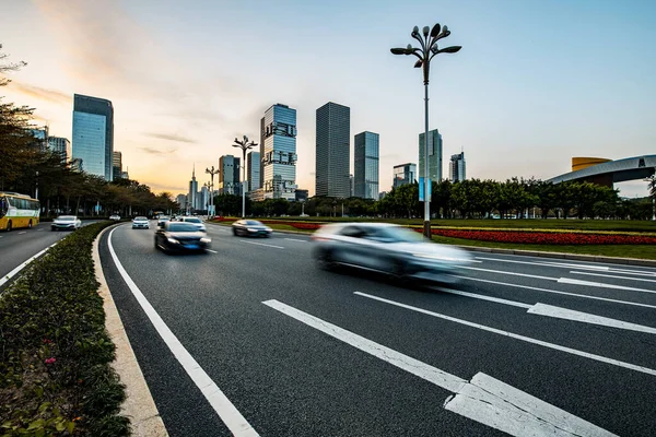 stock image urban traffic at shenzhen city