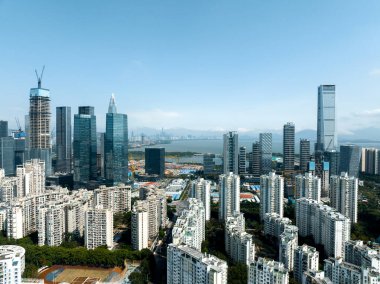 Shenzhen şehrinin hava fotoğrafçılığı