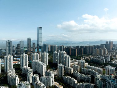 Shenzhen şehrinin hava fotoğrafçılığı