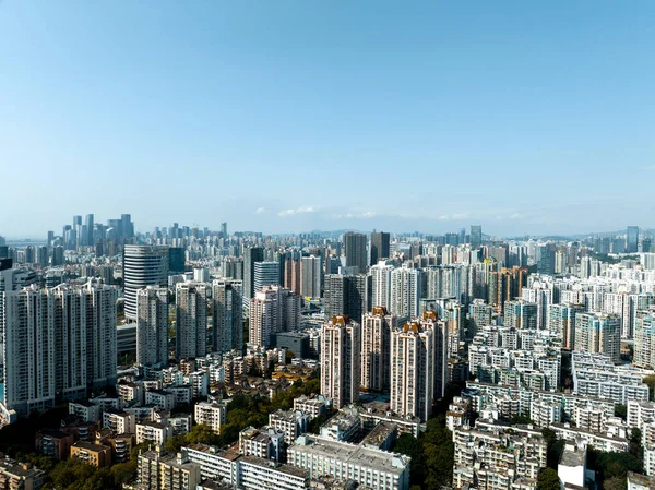 Аэрофотосъемка Города Шэньчжэнь — стоковое фото