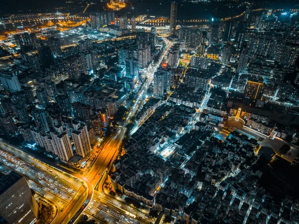 Αεροφωτογραφία Της Πόλης Shenzhen — Φωτογραφία Αρχείου