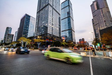 Shenzhen şehrinde şehir trafiği