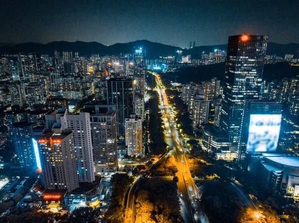 Aerial Fotózás Shenzhen Város — Stock Fotó