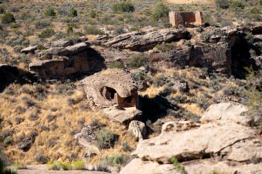 Eroded Boulder House at Hovenweep National Monument, Colorado. clipart