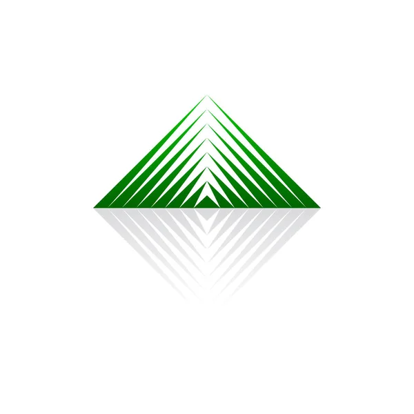 Dynamic Powerful Upward Lifting Futuristic Pyramid Vector Icon — Stock Vector
