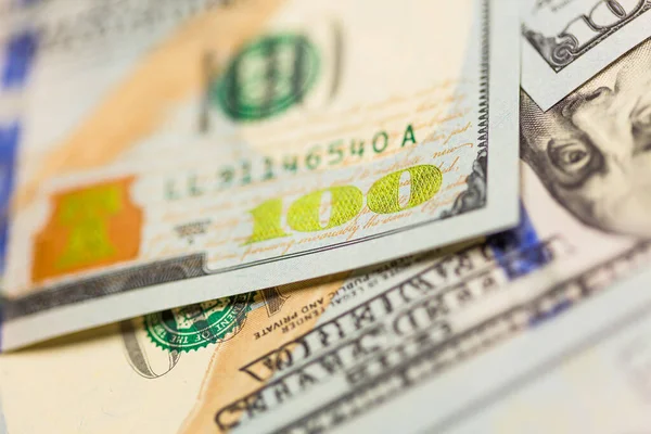 Abstrato Cem Dólares Bill Deitado Superfície Plana — Fotografia de Stock