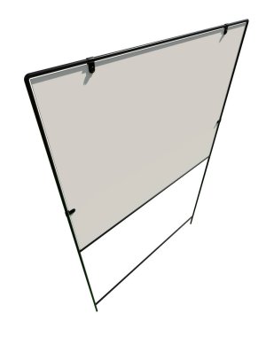 Boş Emlak Bahçesi İletinize Hazır ve Beyaz Arkaplandaki Grafikler İzole Edildi.