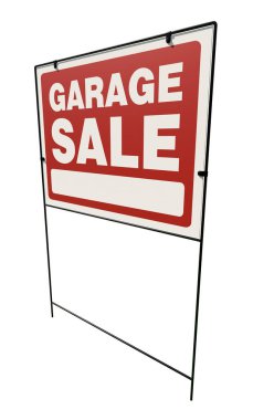 Beyaz bir arkaplanda izole edilmiş Garaj Bahçesi tabelası.