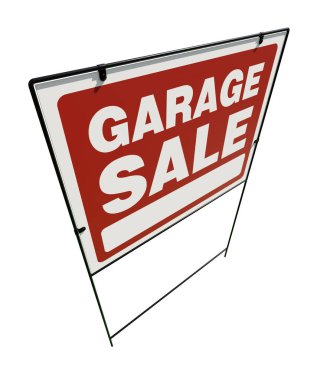 Sağdaki Garaj Bahçesi İşareti Beyaz Arkaplanda İzole Edildi.