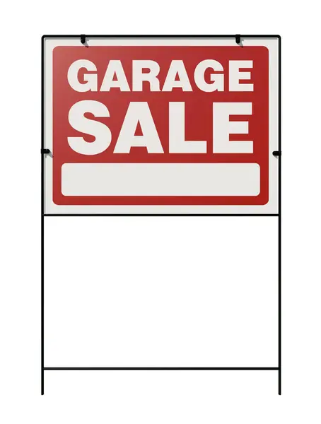 stock image Garage Yard Sign Isolated on a White Background.