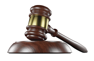 Tahta Gavel izole edildi. Şeffaf PNG.