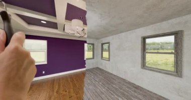 Kaydırıcının Bitmemiş Durum Fotoğrafı Altında Tamamlanmış Erik Odasını Ortaya Çıkarması.