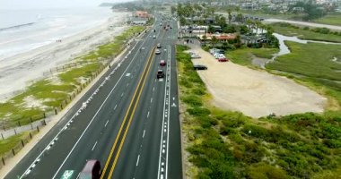 Güney Kaliforniya 'da Kuzey Sahil Otobanı 101 boyunca Hava Yolu.