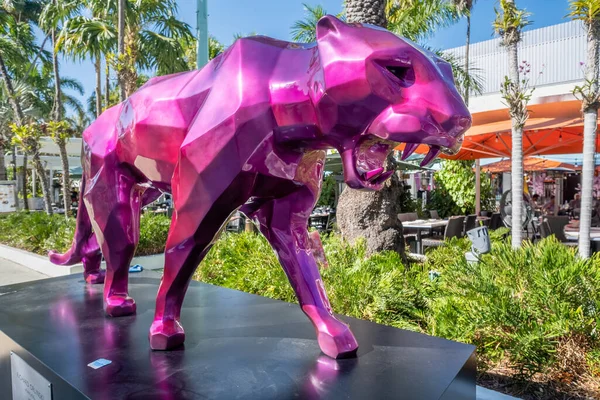 Miami Beach Сша February 2023 Скульптура Пантери Художника Річарда Орліснкі — стокове фото