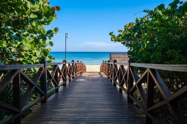 Caminho Que Leva Bela Praia Varadero Cuba — Fotografia de Stock