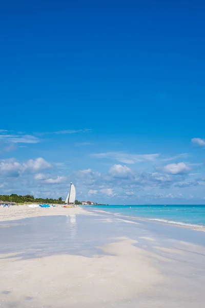 Pięknej Plaży Varadero Kubie Letni Dzień — Zdjęcie stockowe