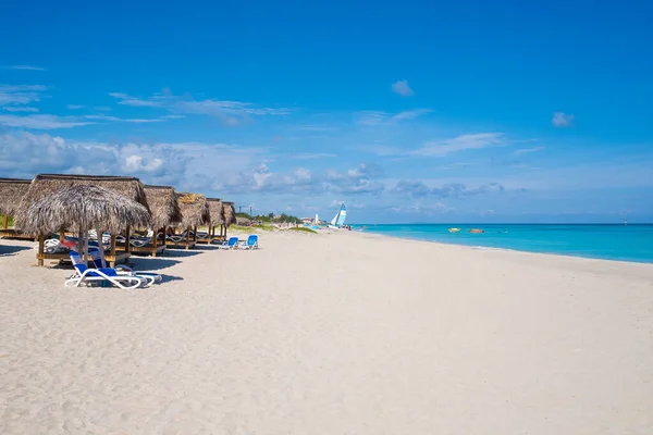 Der Schöne Strand Von Varadero Kuba Einem Sonnigen Sommertag lizenzfreie Stockbilder