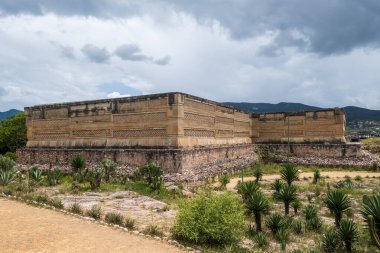 Meşhur Kolombiya öncesi arkeolojik alan Mitla, Oaxaca, Meksika