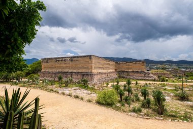 Meşhur Kolombiya öncesi arkeolojik alan Mitla, Oaxaca, Meksika