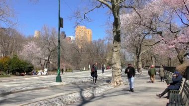 Central Park, Manhattan, New York, ABD 'deki kimliği belirsiz kişiler 30 Mart 2023