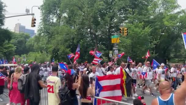 Puerto Rico Parade 2023 New York — Video Stock