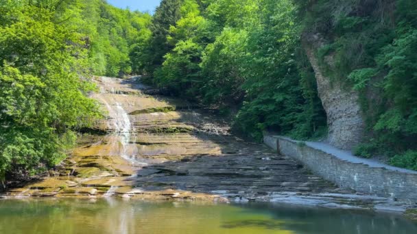 Buttermilk Falls State Park Ithaca Nueva York — Vídeo de stock