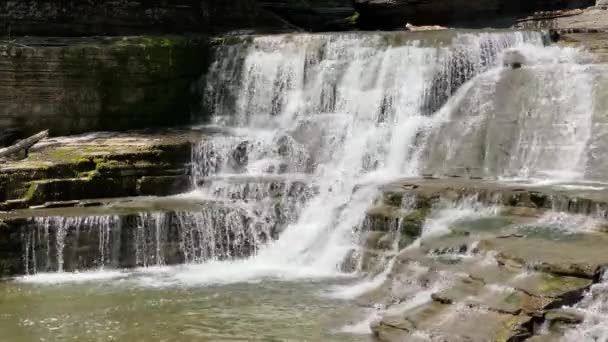 Wodospad Lucyfera Itaka Nowy Jork — Wideo stockowe