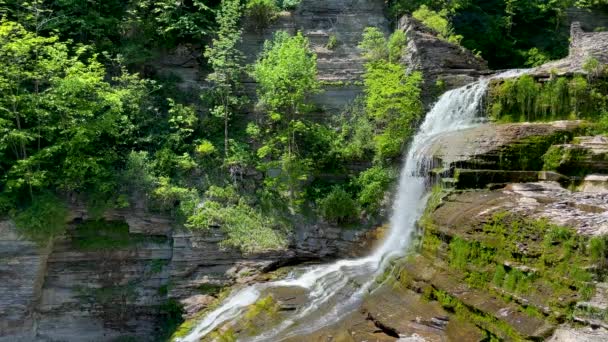 Wodospad Lucyfera Itaka Nowy Jork — Wideo stockowe