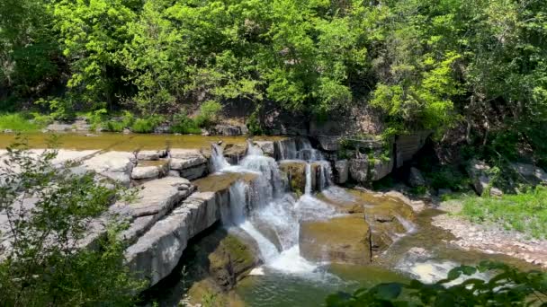 Parque Estadual Taughannock Falls Ithaca — Vídeo de Stock
