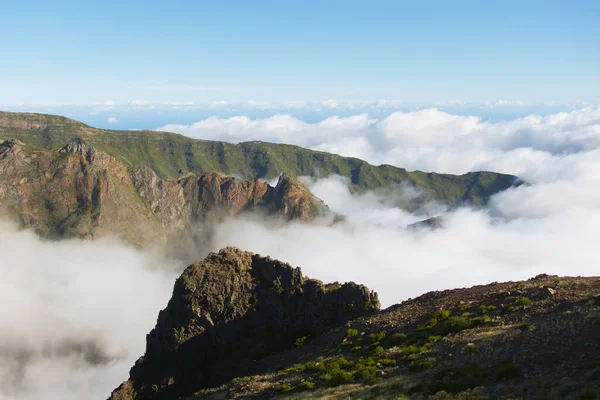 Montanhas Acima Das Nuvens Ilha Madeira Portugal — Fotografia de Stock