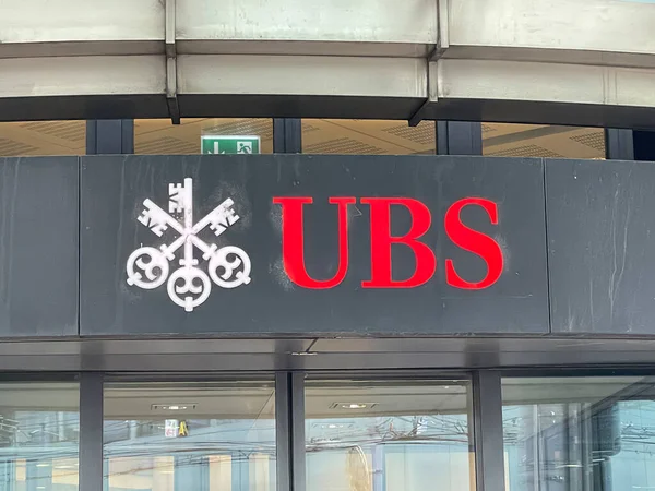Geneva Switzerland Jan 2023 Ubs Bank Logo Geneva Ubs Group — Stock Photo, Image