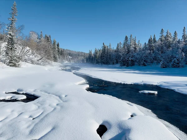 Pemandangan Musim Dingin Sweden Utara — Stok Foto