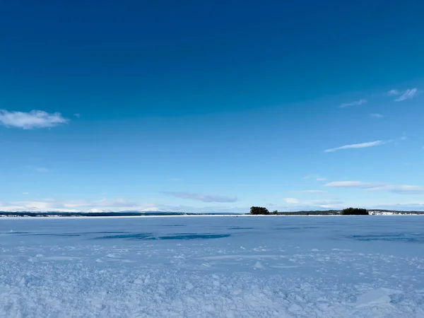 Зимний Пейзаж Северной Швеции — стоковое фото