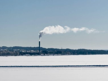 Kuzey İsveç'in kış manzarası